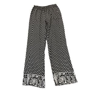 Roxy Boho Lounge Pants with Paisley Design - Size Large